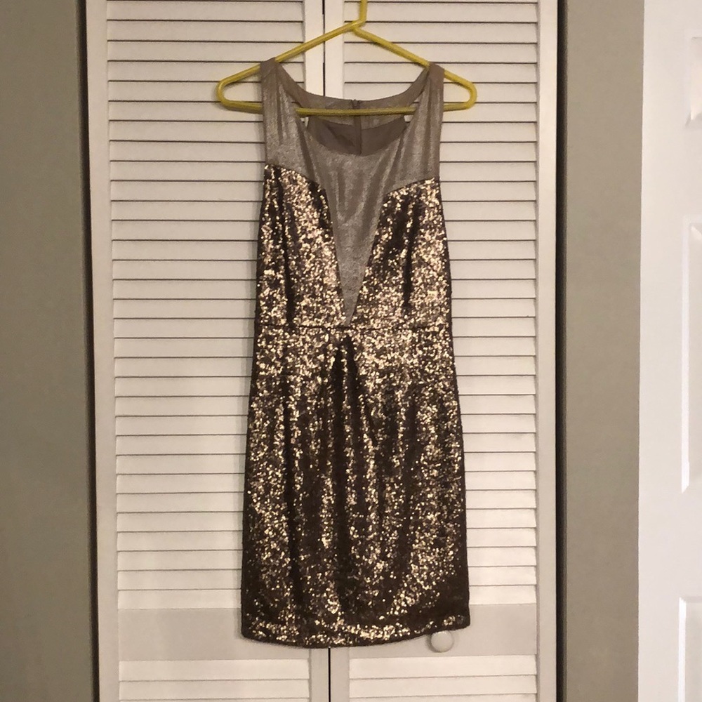 Gold Sequin Party Dress